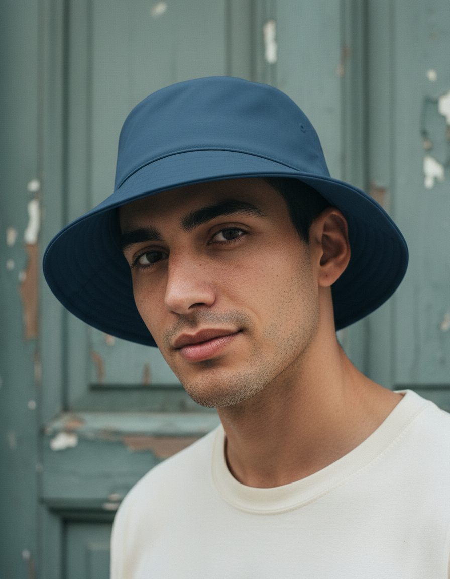 Bucket hat in Atlantic Blue