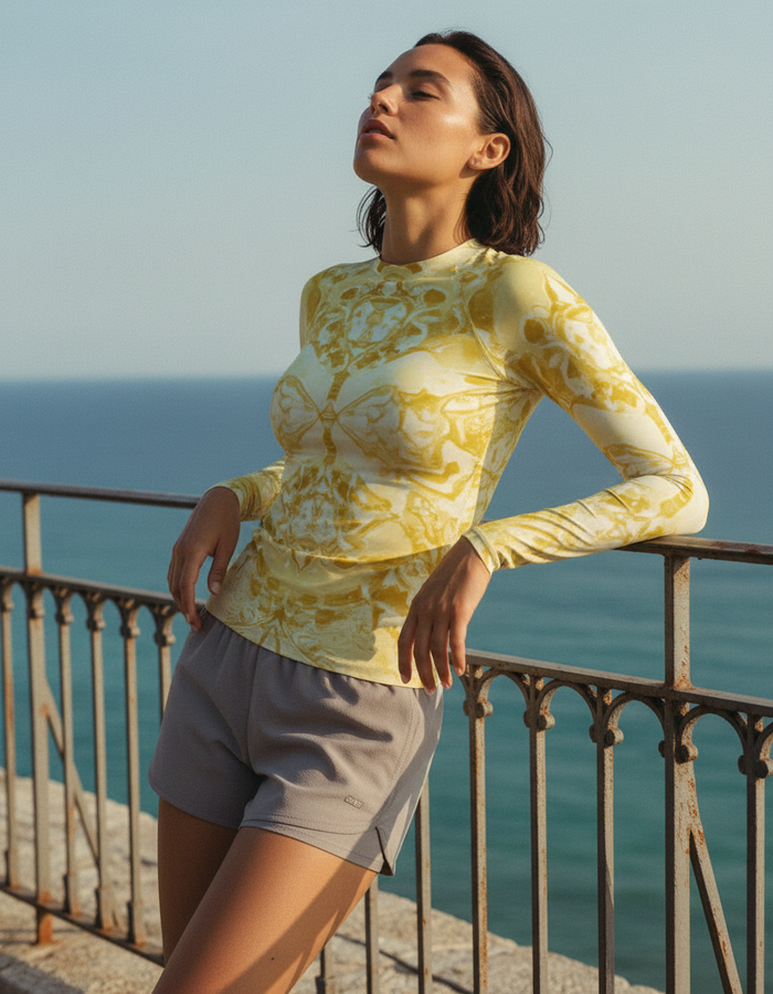Rashguard — Women's Yellow Burst