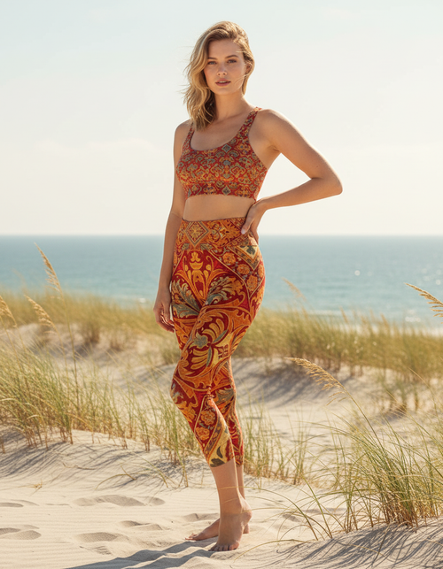 Sahara Capri Yoga Leggings Capri Yoga Leggings — Dripper