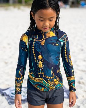 Girls Egyptian Priestess (White) girls youth rashguards