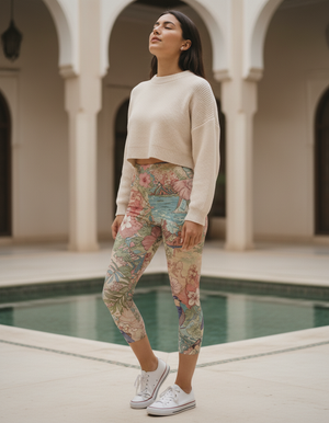 Millennial Pink Kaimana capri yoga leggings