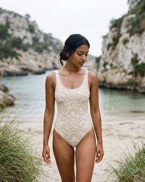 Angora Aqua Facet One-Piece Swimsuit bikini — Lolekai