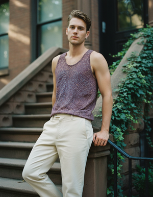 Men's Burnished Lilac Taal men's tank tops