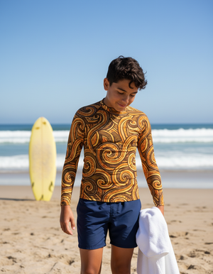 Amber Haze Spectrum Youth Rash Guard Youth Rash Guard — Dripper