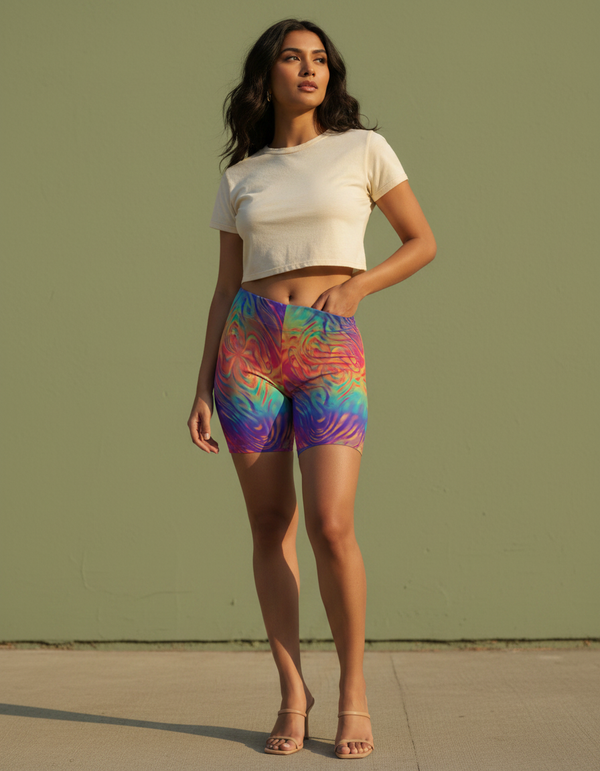 Holographic Collection short shorts