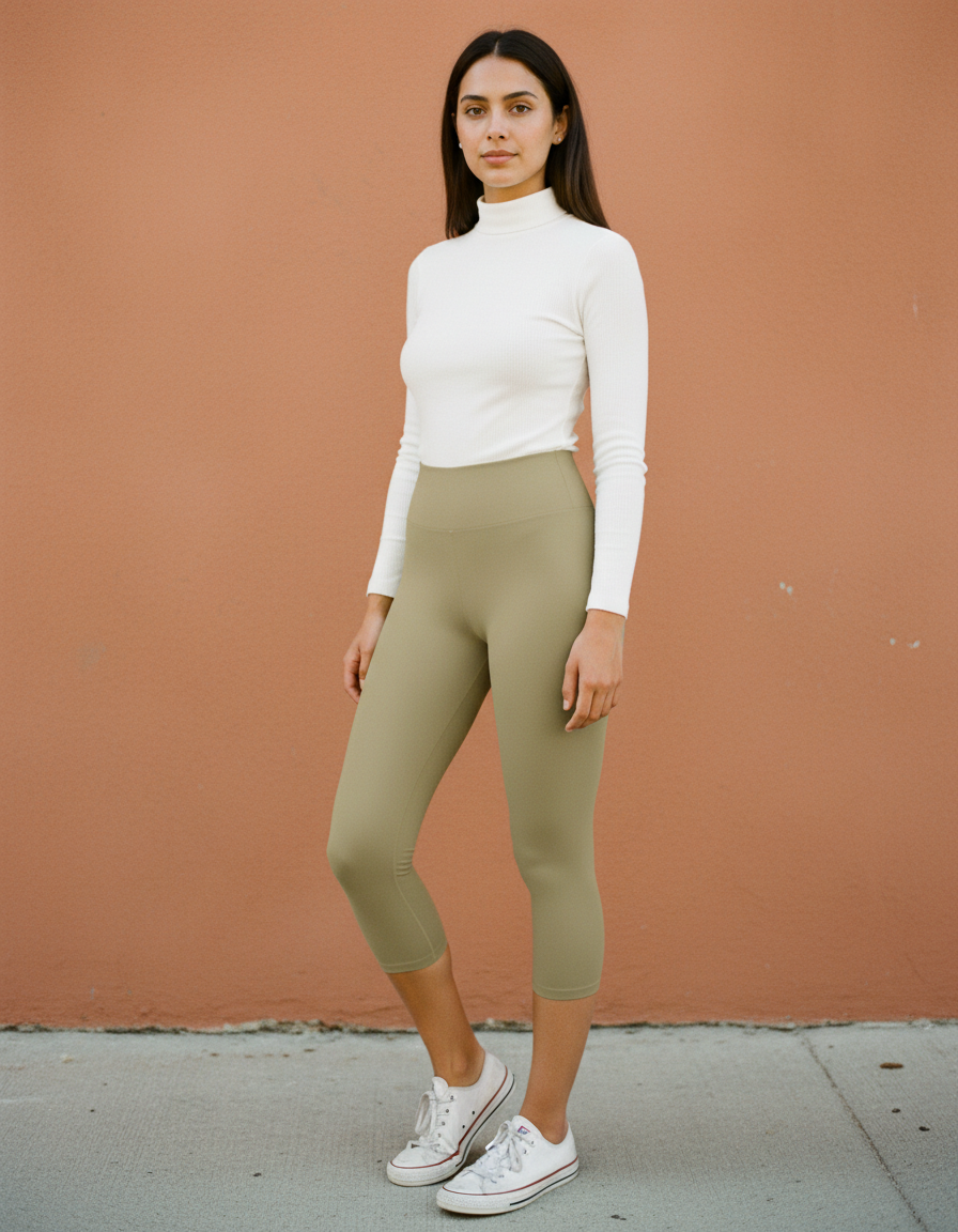 Capri-Yoga Leggings in Hemp