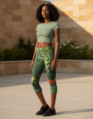 Verdant Leggings Capri Leggings — Dripper
