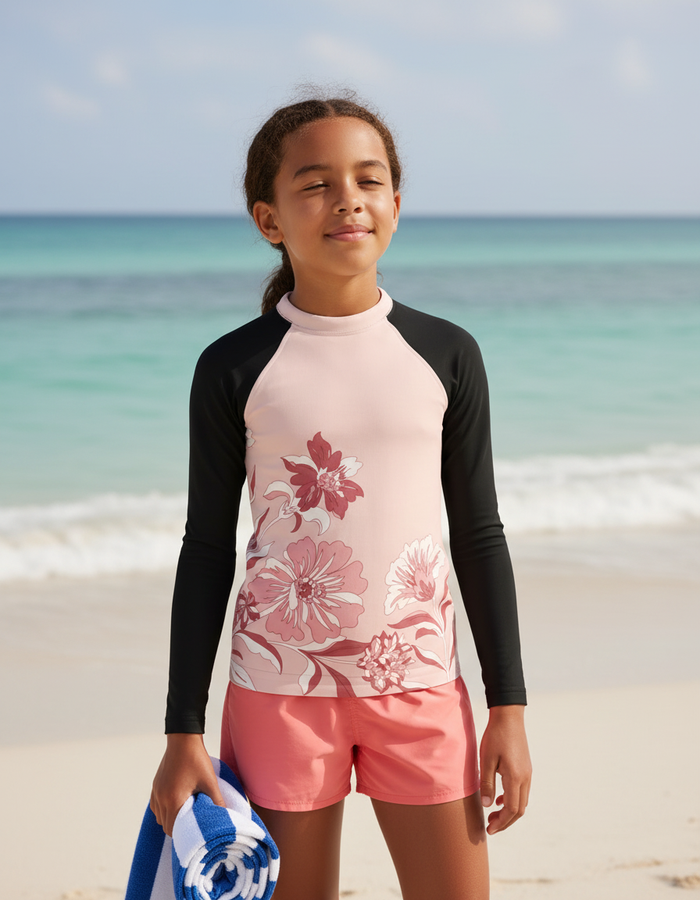 Rashguard — Girls Millennial Pink Elysian