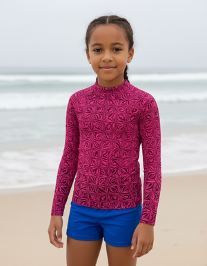 Kids Electric Fuchsia Chord kids rashguards