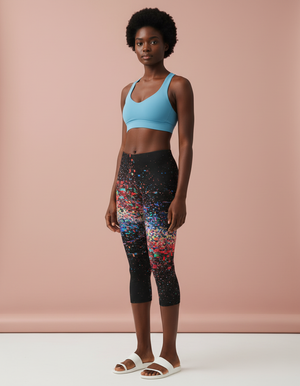 Pixelate Capri Leggings Capri Leggings — Dripper