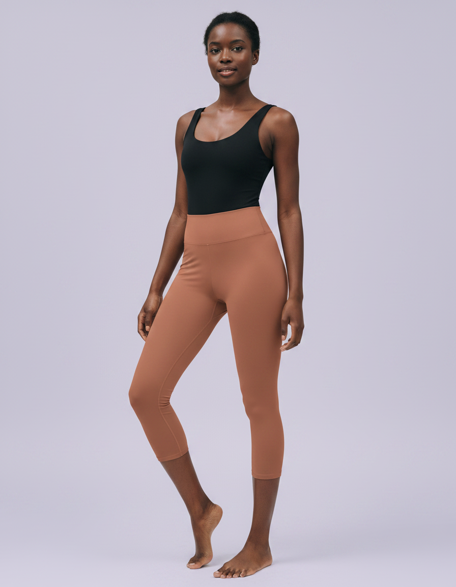 Capri-Yoga Leggings in Clay