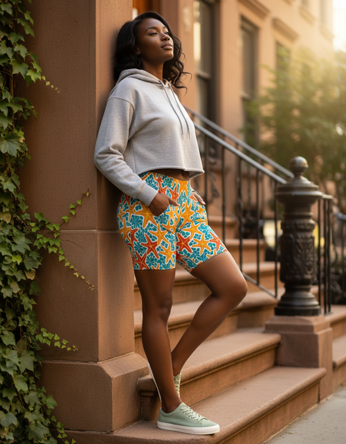 Orange women's short shorts — Dripper