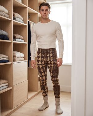 Dune Houndstooth men's base layer bottoms