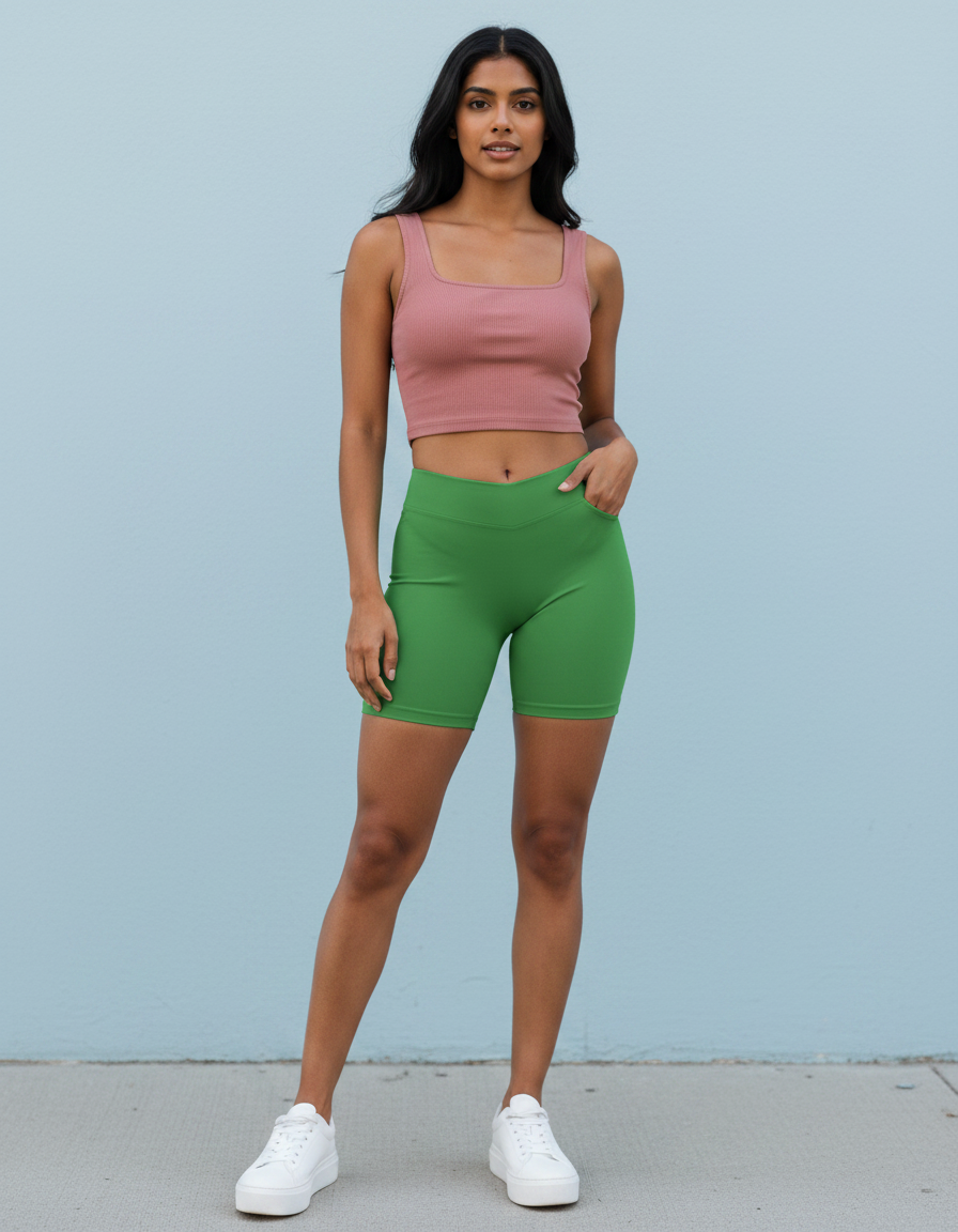 Short Shorts in Green