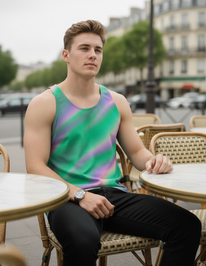 Men's Runway Emerald Nebula tank tops