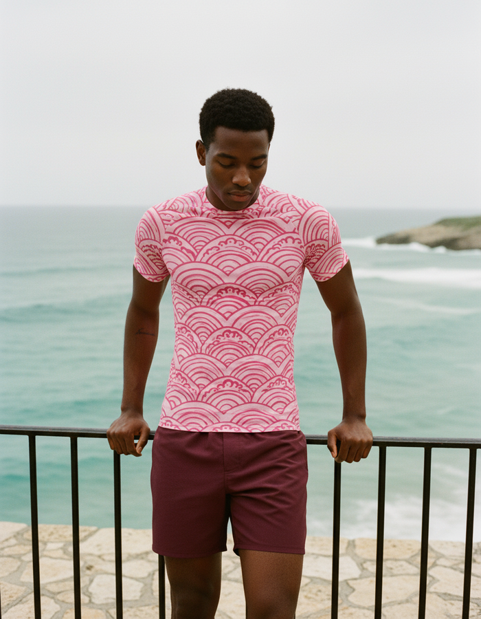 Rashguard — Men's Hot Pink Aoi