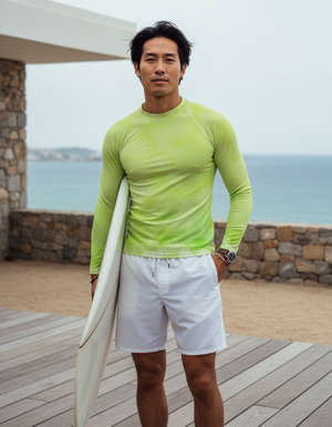 Men's Neon Yellow Mosaic men's rashguards