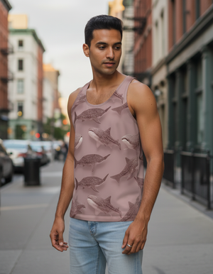 Dusty Rose Azure Tank Top Men's Tank Top — Dripper