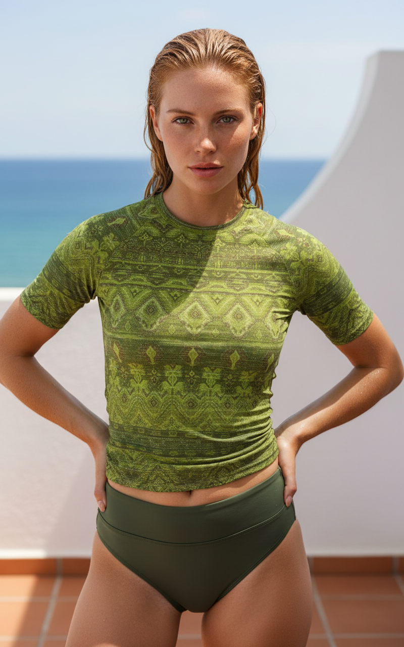 Runway Chartreuse Serenade Rash Guard Men's Rashguard — Lolekai