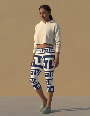 Labyrinth Capri Leggings Capri Leggings — Dripper