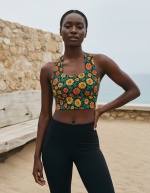 Torajan Collection longline sports bras