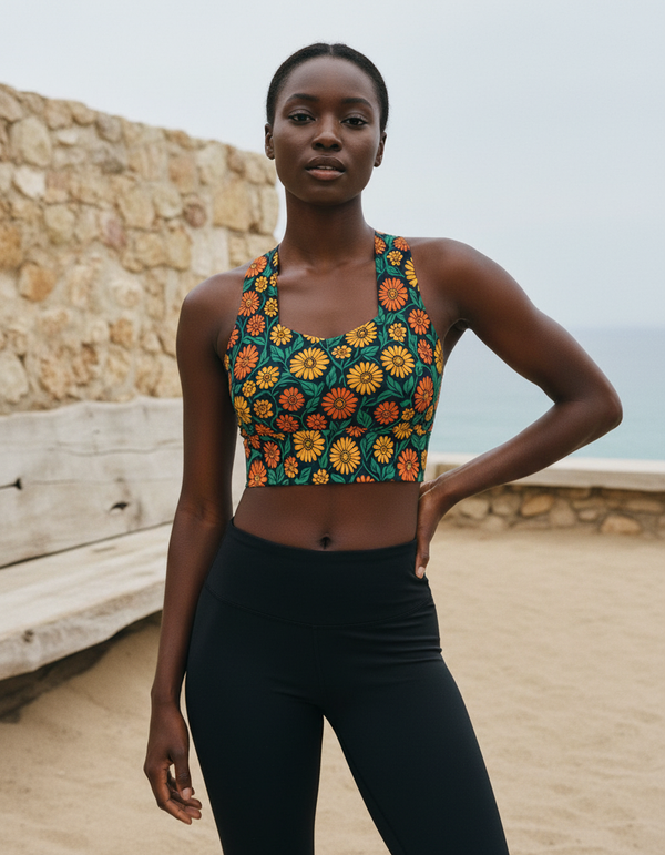 Torajan Collection longline sports bras