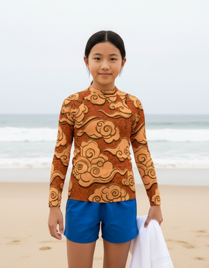Muskmelon Zephyr Rash Guard Youth Rash Guard — Dripper