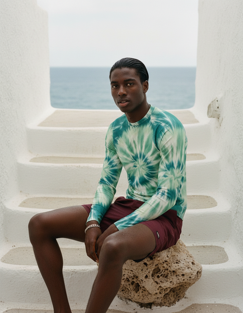 Men's Alexandrite Nebula men's short-sleeve rashguards