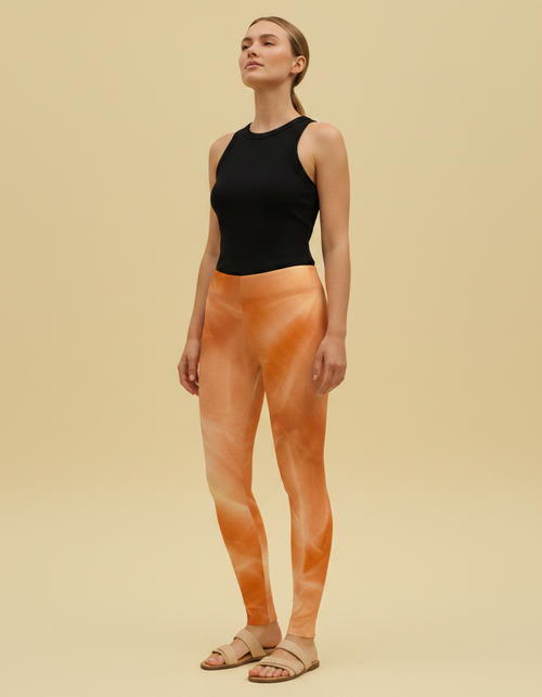 Citrus Orange Frost Leggings Women's Leggings — Dripper