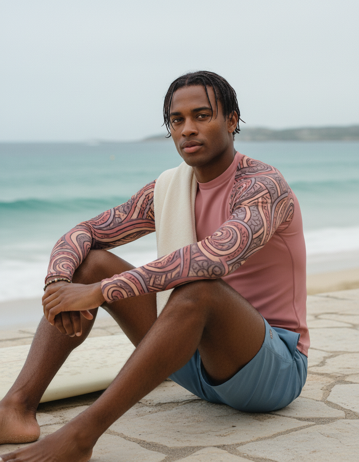 Rashguard — Men's Tea Rose Spectrum