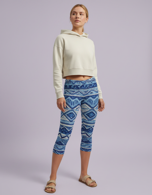 Marina Quipu Leggings Capri Leggings — Dripper
