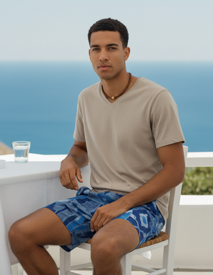 Blue Aura Ubuntu men's swim trunks