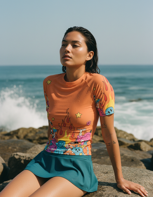Muskmelon Fizz Rash Guard bikini — Lolekai