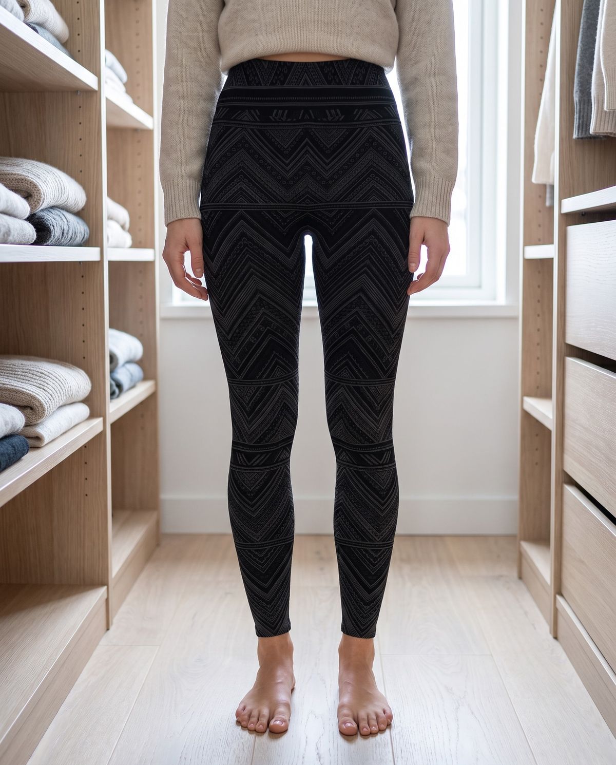 Chevronet Base Layer High-Rise Leggings — Lolekai