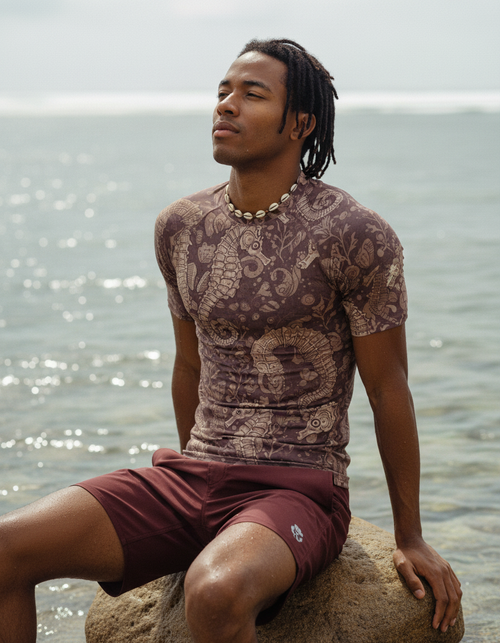 Tea Rose Triton Rash Guard