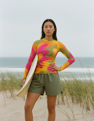 Amber Haze Zest Rash Guard Women's Rashguard — Dripper