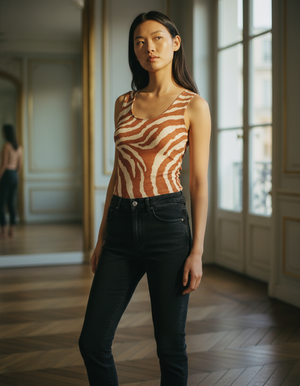 Women's Burnt Sienna Mosaic women's tank tops