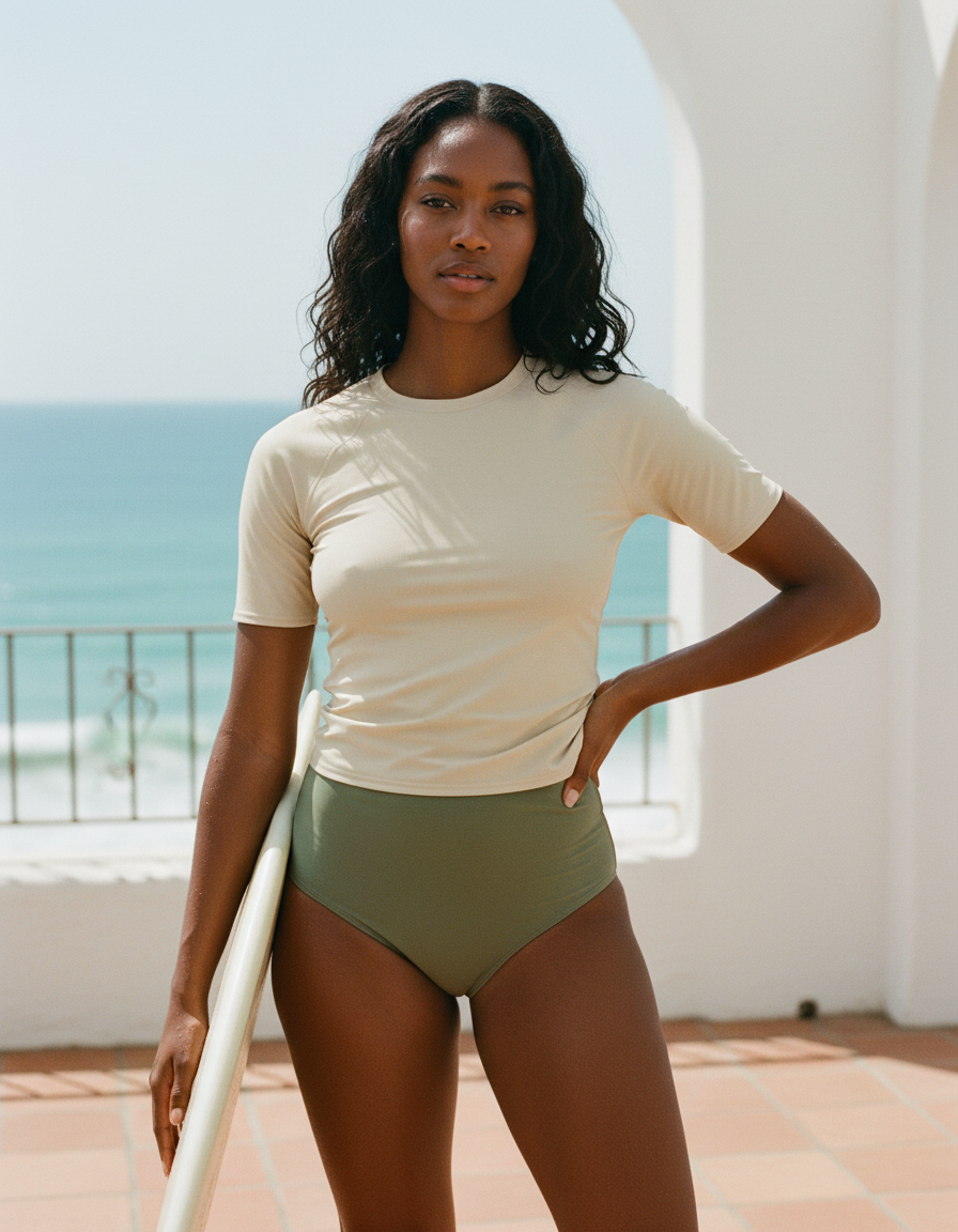 Beige Rash Guard Men's Rashguard — Lolekai