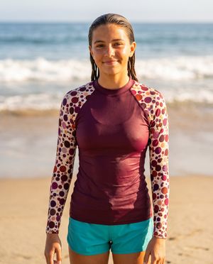 Girls Amaranth Dapple girls youth rashguards