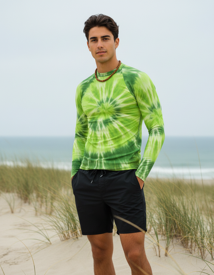 Men's Tie-Dye Rash Guard