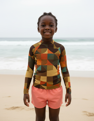 Amber Haze Dwell Kids Rash Guard Kids Rash Guard — Dripper