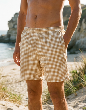 Honey Oak men's swim trunks