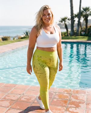 Lime Pulse plus size leggings