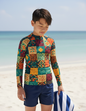 Lime Pulse Youth Rash Guard Youth Rash Guard — Dripper