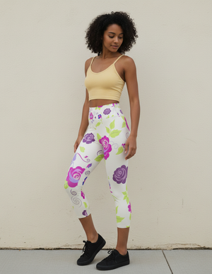 Burnished Lilac Belleza Capri Yoga Leggings Capri Yoga Leggings — Dripper