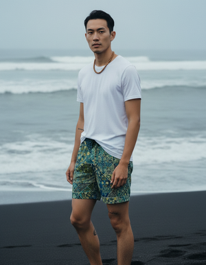 Jelly Mint Riad men's swim trunks