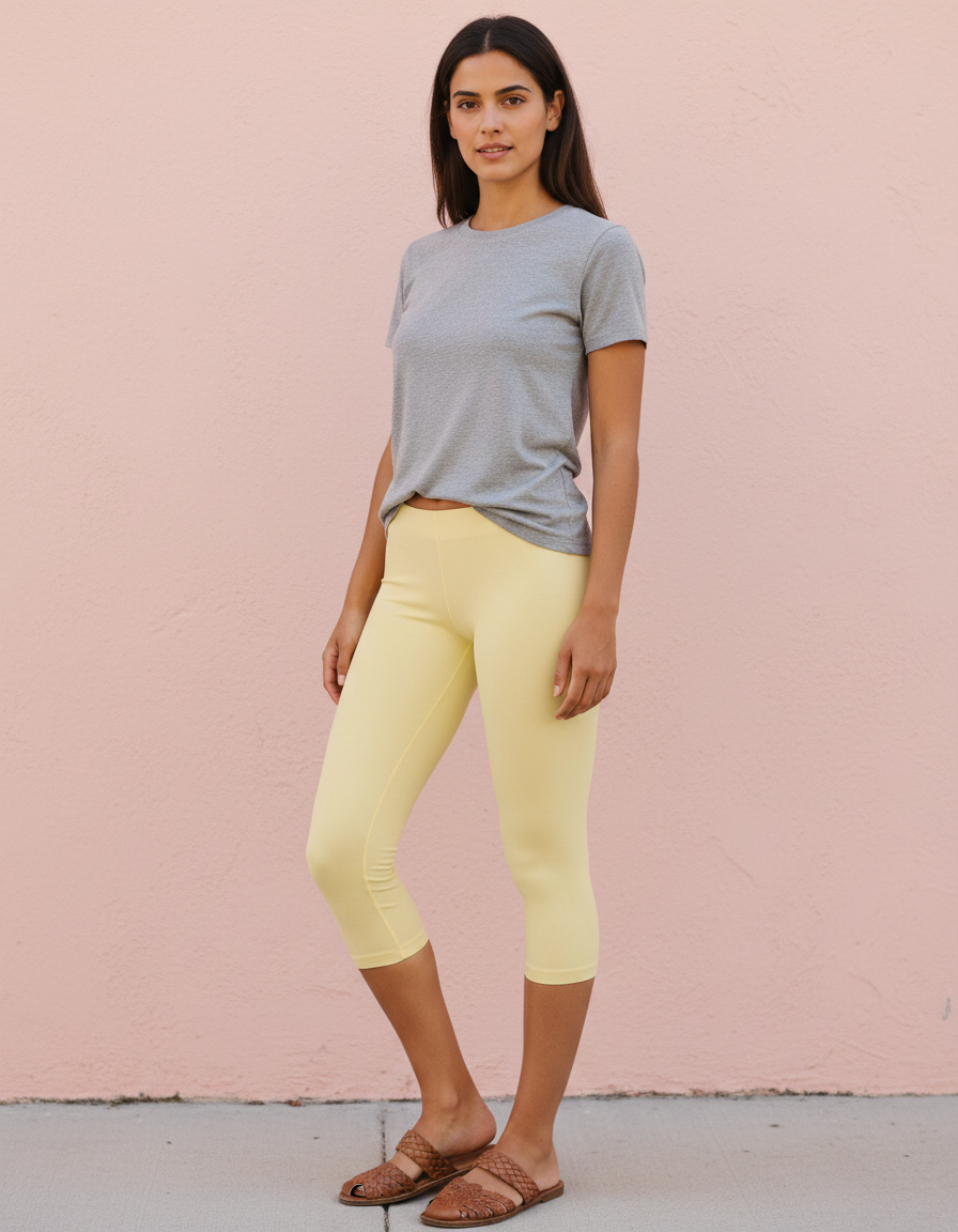 Capri Leggings in Primrose