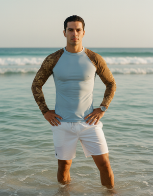 Men's Coffee Bean Kumo men's rashguards
