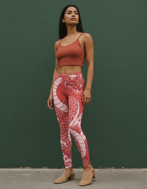 Fiery Red Gyo Leggings Women's Leggings — Dripper