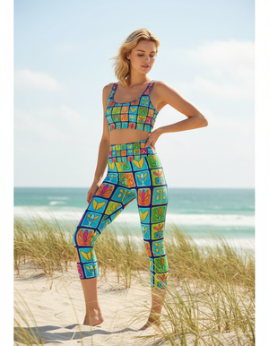 Nefertiti Capri Yoga Leggings Capri Yoga Leggings — Dripper